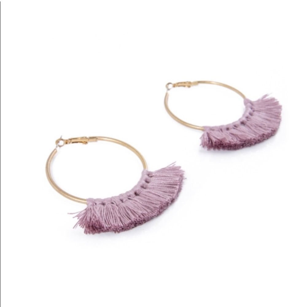 Fringe hoop earrings